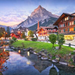 Kandersteg, Switzerland Town View