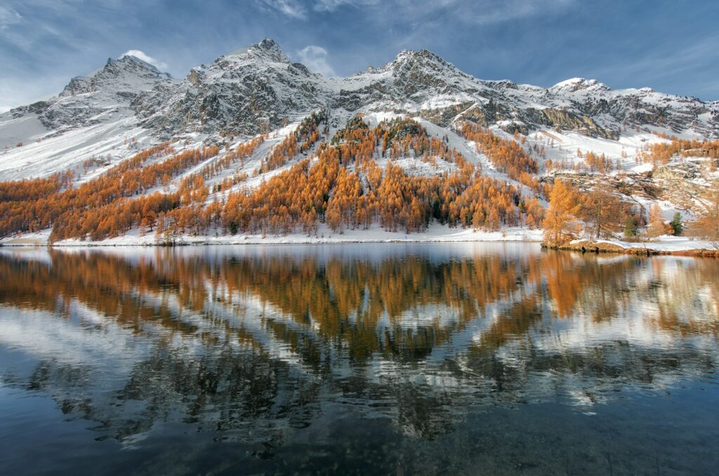 Engadine valley in Switzerland