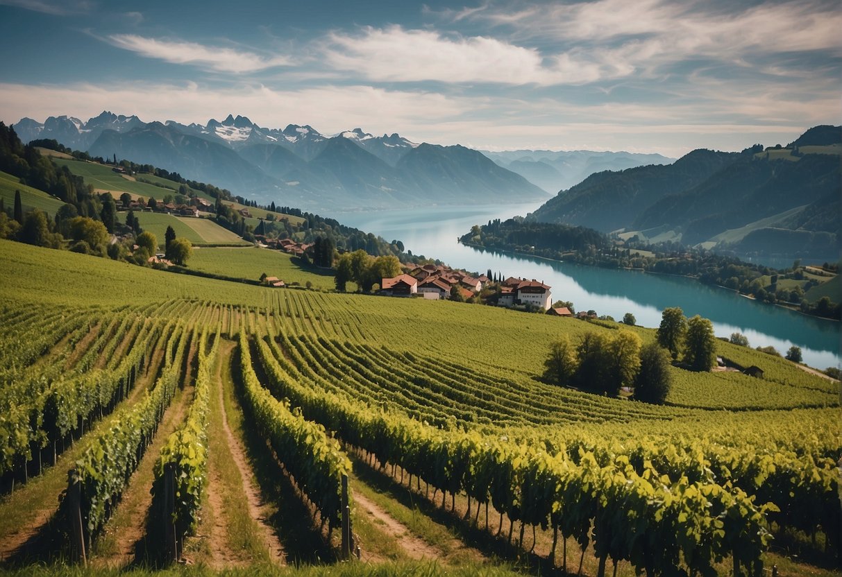 Lush vineyards and pristine lakes in the Swiss canton of Vaud, showcasing sustainable tourism and a focus on education and research