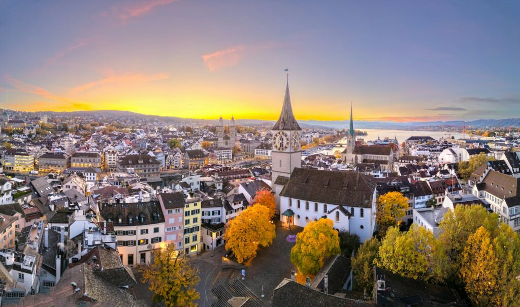 Zurich, Switzerland at Dawn